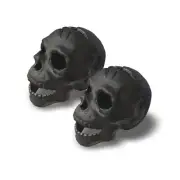 2pcs Refractory Materials Fireproof Imitated Human Fire Pit Skulls Gas Log fo...