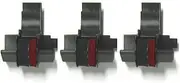 3 x COMPUMATIC Compatible/Replacement for IR-40T EA772R Black/Red Ink Rollers, Works for SHARP EL-1750V, EL-1801V, EL1801P, EL1801PIII, EL2192, EL2620, and more