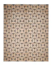 Solo Rugs Elle Contemporary Geometric Hand-Woven Jute-Blend Area Rug