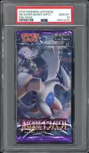 PSA 10 Gem Pokemon Sun Moon Sealed Foil Pack Japanese Super Burst Impact Lugia
