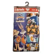 Space Jam Briefs Boys Underwear 100% Cotton 5 Pack Size 4