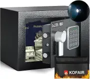 Small Safe Box Home Safe, Personal Safe Box Money Safe, Steel Mini Safe Box K...