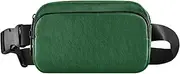 [Amooorous] Green Linen Texture Trendy Fanny Pack Waist Bag for Men Women Small Sling Chest Bag with Adjustable Strap for Travel Running Hiking, Green linen texture, 1 size