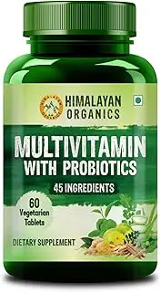 Himalayan Organics Multivitamin for Men & Women with 45 Ingredients - 60 Tablets - with Probiotics