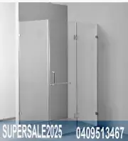 FRAME LESS SHOWER SCREEN 900*900*2000 WITH LIP SS 304 HINGES ETC -MODERN