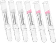 SAFIGLE 6pcs Silicone Eyebrow Brush Angle Portable Large Makeup Brush Set with Spoolie Eyebrow