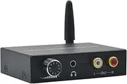 192Khz BT DAC Digital to Analog o Converter with BT Receiver with Volume Control Black One Size