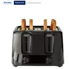 Mainstays 4-Slice Toaster Black with 6 Shade Settings and Removable Crumb Tray
