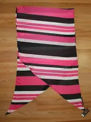 New Vince Camuto Fresh Stripe Oblong Scarf 18"x72" Bias Cut NWT #VC367