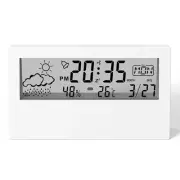 Parhatstor Clock Table Clock Alarm Clock Calendar Day of the Week Display Date H