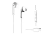 Sansai USB Type-C Stereo Audio Headset Earphones for Pixel Samsung iPhone White