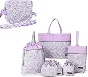 COLORFUL CANDY STYLE NU502000 Kindergarten Entrance School Entrance 6-Piece Set, Lesson Bag, Shoe Case, Drawstring Bag, Gymnastics Clothing Bag, Lunch Bag, Cup Bag, Small Items, School Bag, Floral