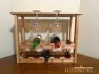 Handcrafted Solid Red Oak Wine Rack – 10 Bottle Capacity