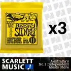 3x Ernie Ball Beefy Slinky 11-54 Electric Guitar Strings *SET OF 3 PACKS*