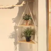Floating Shelves Wood Stand Corner Shelf Wall Hanging Shelf Display Stand Decor