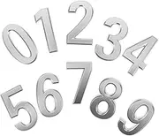 DOITOOL 10pcs Self-adhesive House Numbers Peel and Stick Silver Address Numbers for Mailboxes Doors Hotels and Rooms Effortless Installation and