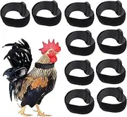 EZONEDEAL 10pcs No Crow Rooster Collar, Chicken Collar Anti-Hook Noise Free Neckband No Crow Noise Neck Belt for Roosters - Prevent Chickens from Screaming, Disturbing Neighbors