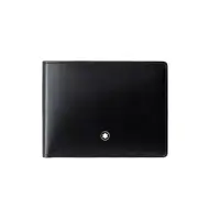 Men card wallet Montblanc Meisterstück 126206 black gray leather slim billfold