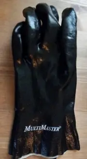 1 Pair Large Magid MultiMaster T6082R Deluxe Vinyl Coated Liquid Proof Gloves
