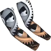 [FSCEV] Cool Steampunk Gears Sun Protection Arm Sleeves Outdoor Essentials Cooling Compression Golf Hiking Cycling