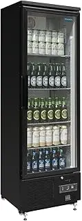 Polar G-Series Upright Back Bar Cooler with Hinged Door, 307 Liter Capacity, Black