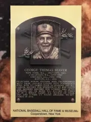 Tom Seaver Postcard- Baseball Hall of Fame Induction Plaque - Cooperstown Photo