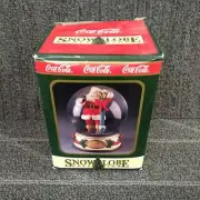 1994 Coca-Cola Santa At The Lamppost Snowglobe Collection Snowglobe