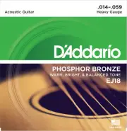 10 Sets D'Addario EJ18 Phosphor Bronze Acoustic Guitar Strings Heavy 14-59