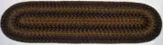 Braided Rug Oval Table Runner 13"x48" Vintage Star Jute Fabric by IHF Home Decor