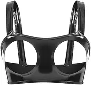 [GRRKDFQ] Women's Lingerie Sets Open Cup Bra Tops Straps Bare Open Top