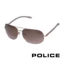 在飛比找momo購物網優惠-【POLICE】都會時尚太陽眼鏡(復古金 POS8698-3