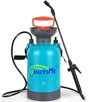 Goutime 5 Litre Pump Action Pressure Sprayer,knapsack garden pump sprayers,for patio cleaning foam sprayer car wash-also used for Weedkillers, Fertilisers，Insecticides, Fungicides