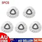 5 PCS Replacement Microfibre Spin Easy Wring Mop Clean Refill Head for Vileda