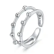 Ring Silver plating Simple Adjustable Rings Gift for Girl Women Wedding Jewelry
