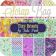 Free Spirit Tiny Beasts Scrap Bag (Approx 2 Yards) by Tula Pink for 2 Yards DIY Quilt Fabric