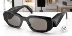 PRADA PR 17WS 1AB07Z Black Multilayer Lens Mirror Black 49 mm Women's Sunglasses