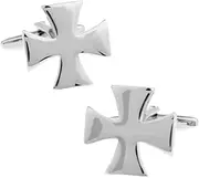 [JYHLSHBA] Cufflinks For Men 1 Pair Of Men'S Cufflinks Silver Cross Cufflinks Men'S French Shirt Cufflinks