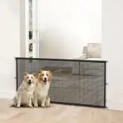 Dog Gate Indoor Pet Gates for Stairs: Dogs Screen Mesh Gate for The House Gat...