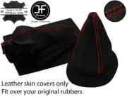RED STITCH LEATHER GEAR+HANDBRAKE BOOT OVER RUBBER FOR VW BEETLE CLASSIC 1303