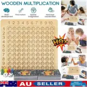 Wooden Montessori Multiplication Addition Board Counting Toy Educational Game QT