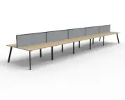 New Rapidline Eternity 10 Person Desk 6000mm (1200mm per person) Double Sided Me