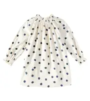 [Bonpoint] Bonpoint Fleur printed shirred cotton dress Y 14 white