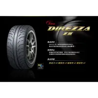 在飛比找蝦皮購物優惠-【頂尖】全新 登祿普 輪胎 Z3  Dunlop 性能胎/熱