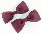 BOW PAIR SCHOOL HAIR ACCESSORIES CLIP PONYTAIL KORKER ELASTIC RIBBON NETBALL