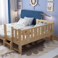 在飛比找momo購物網優惠-【HA BABY】北歐星月伴睡兒童床 長150寬80兒童床+