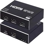 HDMI Splitter 1 in 3 Out Simultaneously Aluminium 4K HDMI Splitter Supports HDCP 1.4 4K 3D UHD 1080P for HD TV/Fire Stick/Xbox/PS3/PS4