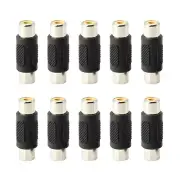 10PCS AV RCA Audio Video Female to Female Jack Coupler Adapter Connector