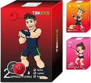 TEKXYZ Boxing Reflex Ball, 2 Difficulty Levels Boxing Ball with Headband, Softer Than Tennis Ball, Perfect for Reaction, Agility, Punching Speed, Fight Skill and Hand Eye Coordination Training