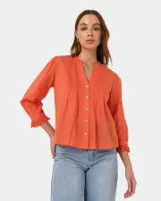 Akira Vneck Embroidery Blouse