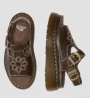 DR MARTENS DUNNET FLOWER KELP BROWN LEATHER SANDALS SIZE 5 - 11 WMN SHIPS TODAY
